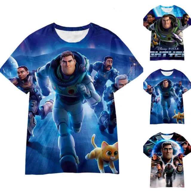 Kids Toy Story Buzz Lightyear Kids Boys Short Sleeve T-Shirt Tee Summer Top
