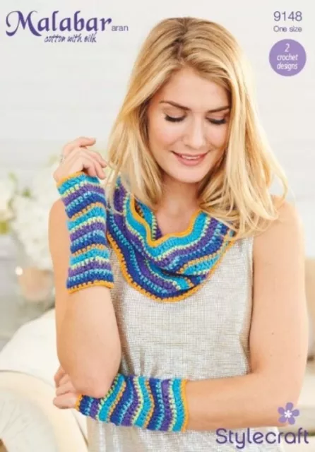 Stylecraft Malabar Crochet Pattern 9148 Women One Size