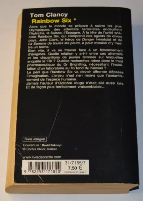 Rainbow Six * - tome 1 - Tom Clancy - livre 2