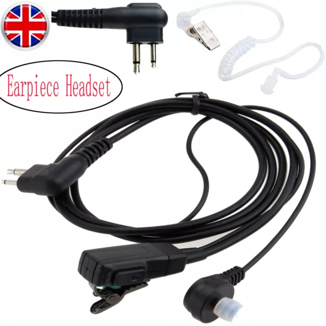 2 Pin Security Earpiece Headset for Baofeng Motorola Kenwood Radio Walkie Talkie