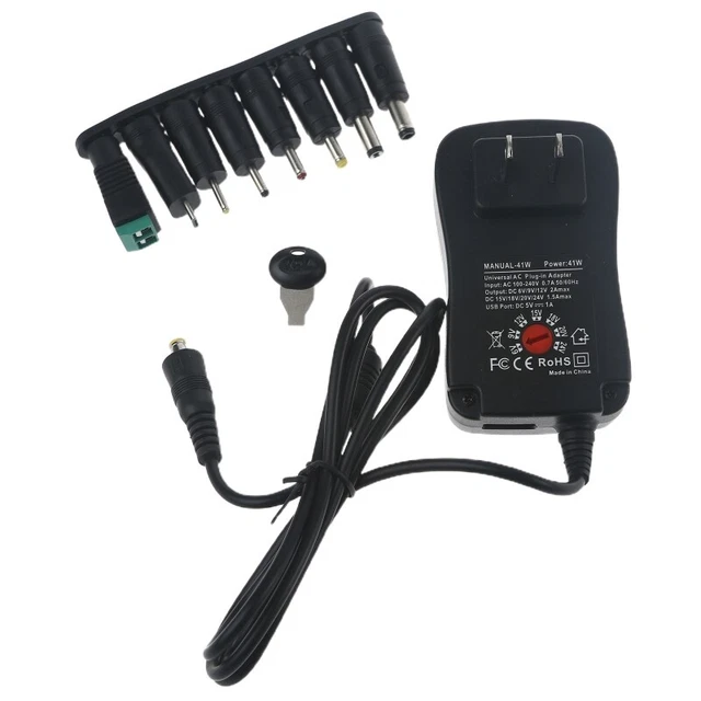 6V 12V 20V 24V Multi Voltage Power Supply for CCTV Cameras LED for  Phone U