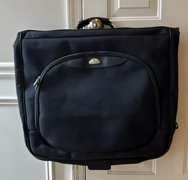 Samsonite Profile Carry-On Garment Suit Folding Travel Bag Hanging Navy Blue NEW