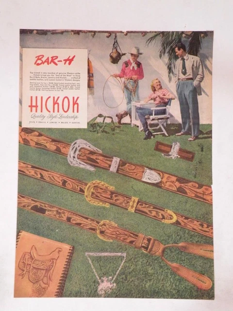 Magazine Ad* - 1946 - Hickock Leather Goods