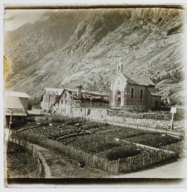 FRANCE La Bérarde Vallée du Vénéon Isère 1930 Photo Plaque de verre Stereo 