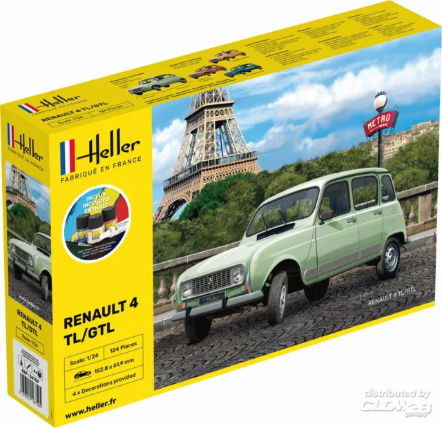 Heller Hell56759 STARTER KIT Renault 4L 1/24