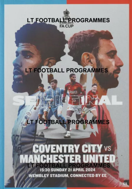 * 2024 FA CUP SEMI-FINAL - MAN UTD v COVENTRY CITY - PROGRAMME IN STOCK NOW *