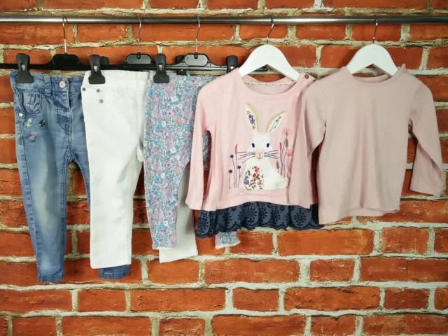 Baby Girl Bundle Age 12-18 Months Next M&S Mantaray Leggings Jeans Top Set 86Cm