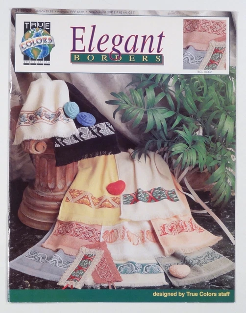 1992 True Colors #10002 ELEGANT BORDERS counted cross stitch pattern book