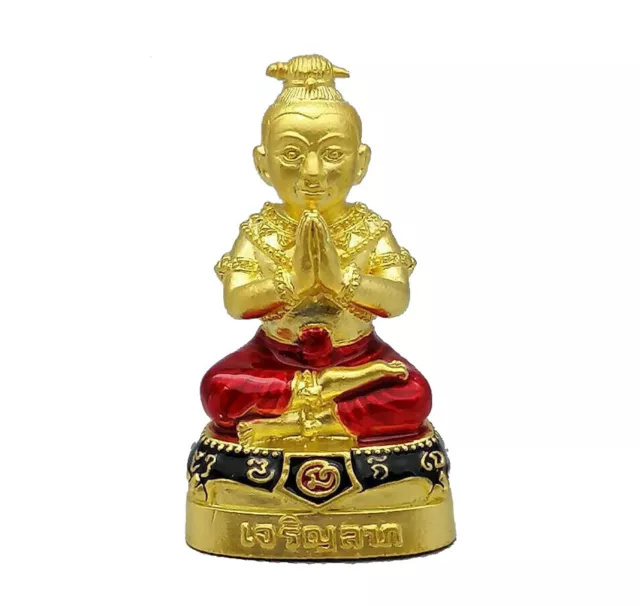 Magic Kuman Thong Gold Face AJ Subin Thai Amulet Good Luck Rich Wealth Protect