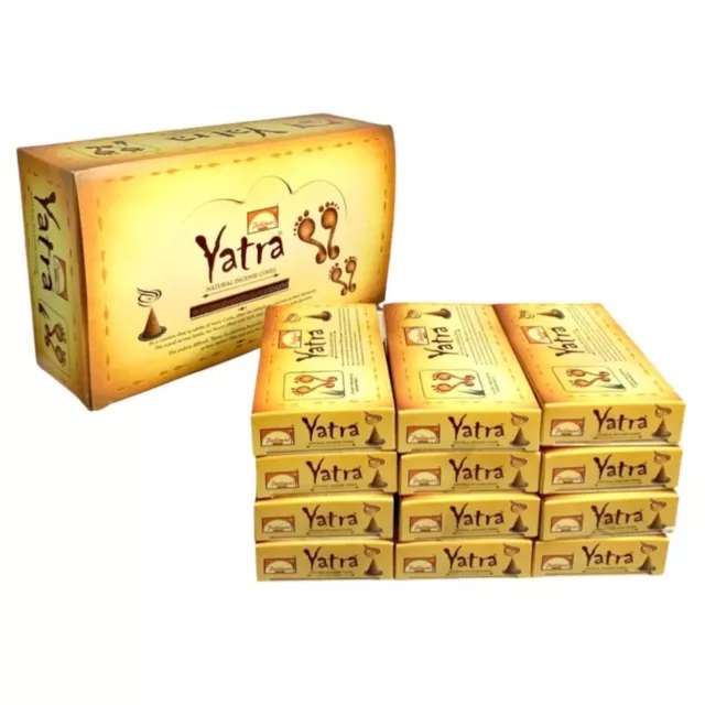 Yatra Parimal Natural Meditation Fragrance Incense Cones 12 Pack x 10g Bulk