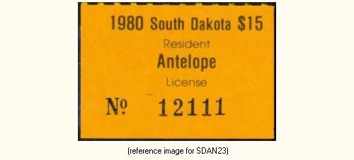 +SALE+ South Dakota Antelope 1980 $15.00 (orange)