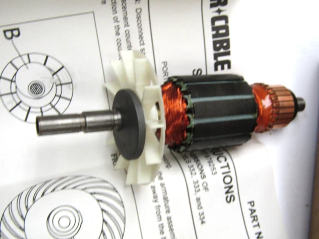 Porter Cable 879251 Electric Motor Armature with Fan