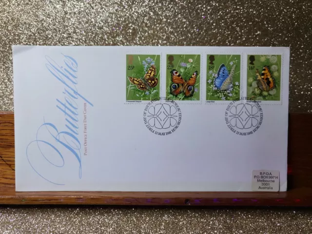 First Day Cover 📮 1981 (4 stamps) Butterflies 📮 UK