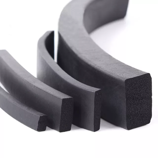 Flat Sponge Strip EPDM Black Foam Rubber Seal Gasket Width 5-50mm Thick 3/5/10mm