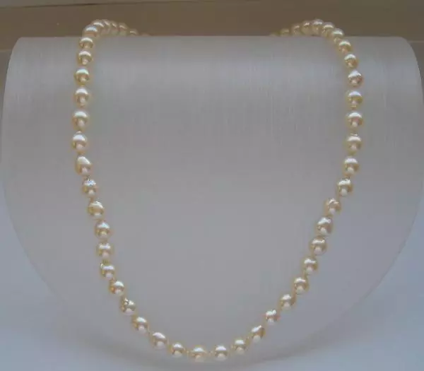 Collier mit Perlen Pearl Perl Hals Kette mit 585 er 14 kt Gold