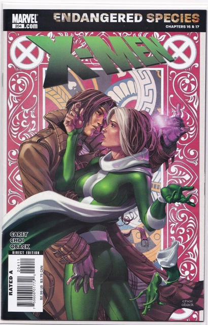 X-Men #204 (1991 1st Series Dec 2007)  Gambit Rogue Choi Oback VF NM
