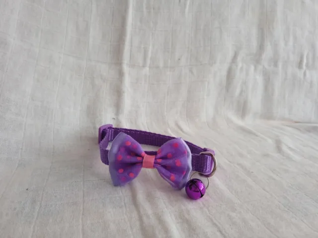 Collar para Gatos con Lacito y Cascabel Morado