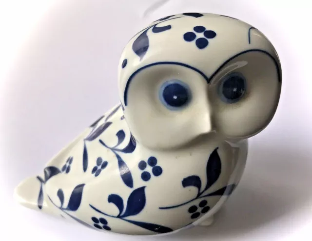 Villeroy Et Boch Gallo Hibou Chouette Porcelaine Blanc Et Bleu