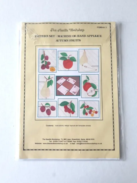 The Needle Workshop Machine / Hand Applique Autumn Fruits Quilt Pattern Template