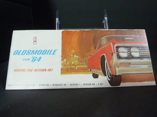 Original 1964 Oldsmobile Brochure "Where the Action is" 98 Starfire 88 F85