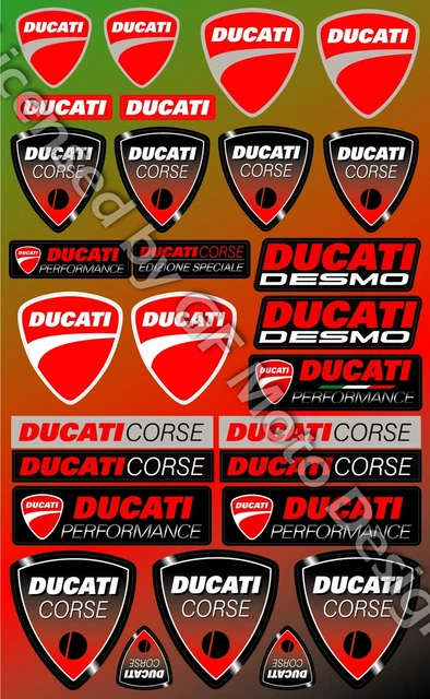 Ducati Corse Motorcycle Stickers Set Decals Monster Multistrada Panigale /13