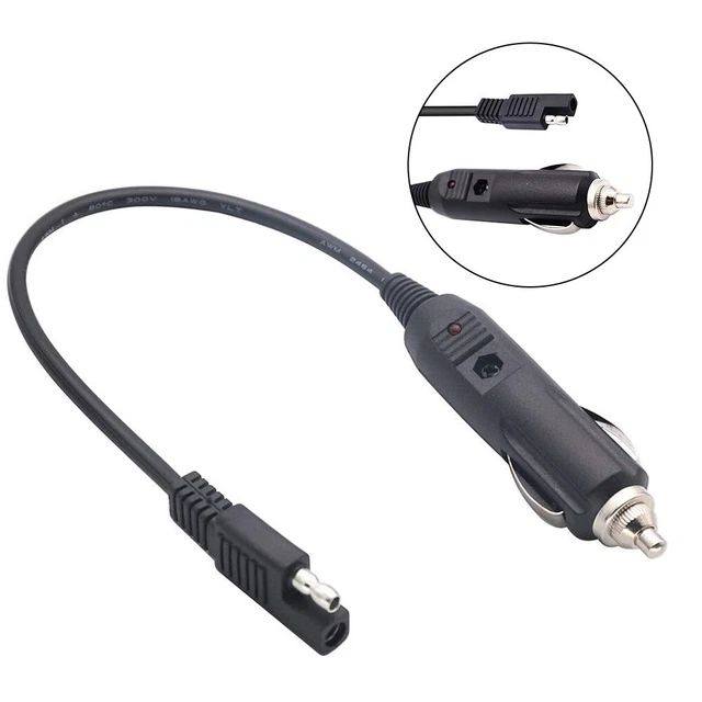 Pratico accendino presa per auto 18 AWG rame SAE adattatore spina batteria 30 cm