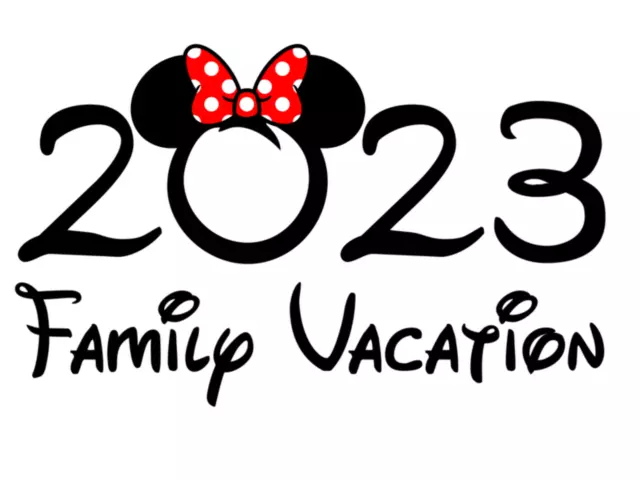 2023 Disney Mickey Mouse or Minnie Family Vacation Iron on Transfer