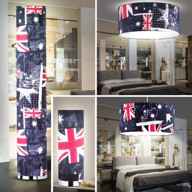 RGB LED Union Jack Table Stand Lampes Télécommande Couvrir Suspendu Big.light