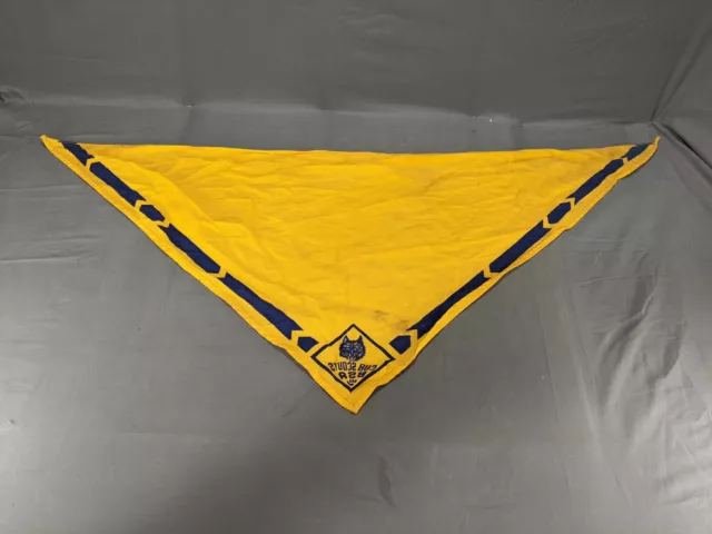 Vintage Cub Scouts BSA Boys Yellow Blue Triangular Neckerchief/Bandana EUC 3