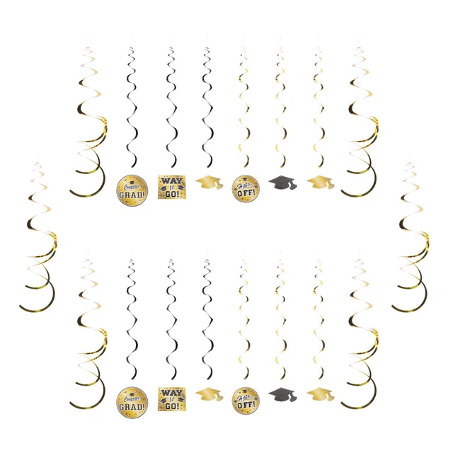 6 SETS VORTICI Sospesi Di Compleanno Porte Sospese Decorazioni Per Sale Da Casa EUR 12,48