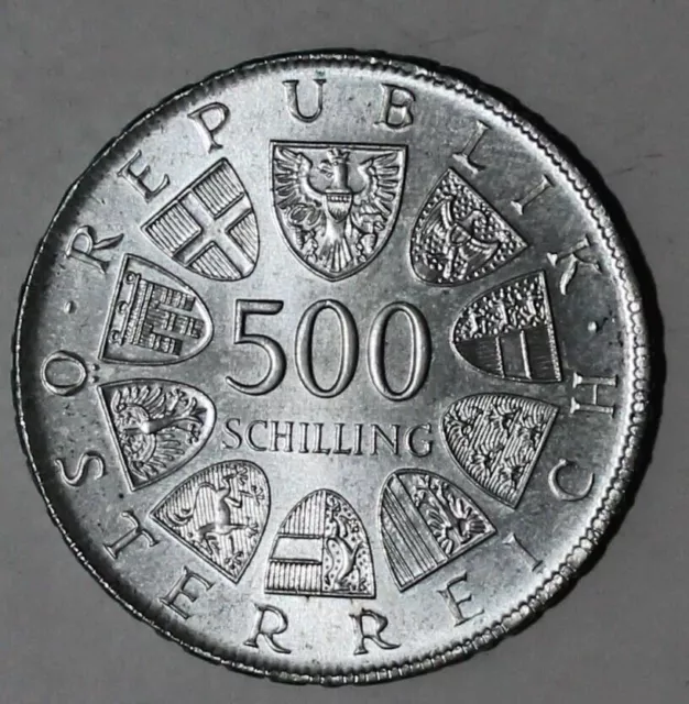 Austria 1981 500 Schilling  Silver Coin