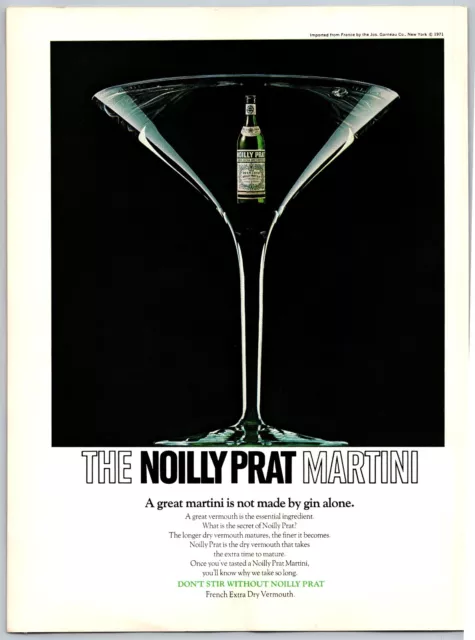 Noilly Prat French Extra Dry Vermouth Vintage Print Ad | April 1972