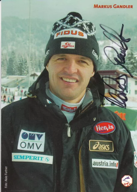 Markus GANDLER - Österreich, Silber Olympia 1998 Skilanglauf, Original-Autogramm