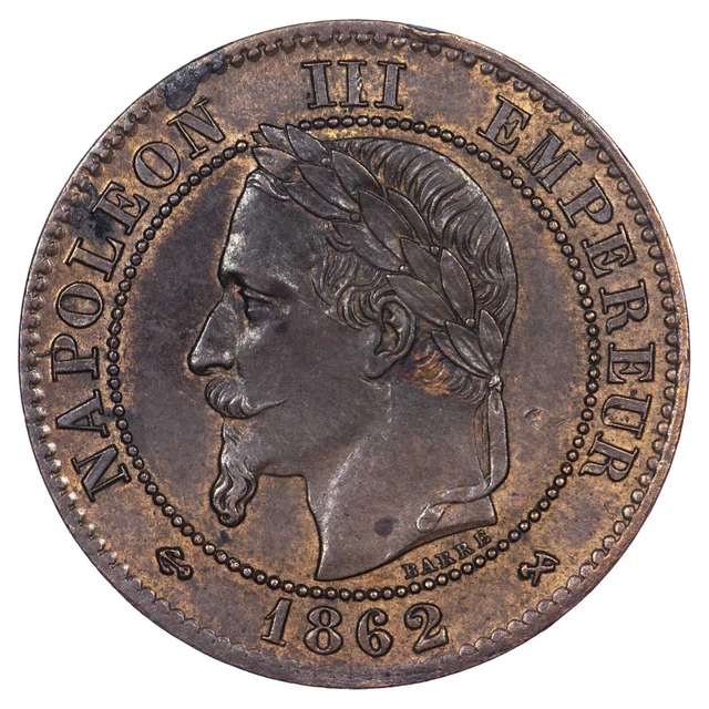 Monnaie France 2 centimes 1862 K Bordeaux Napoléon III SUP - Bronze