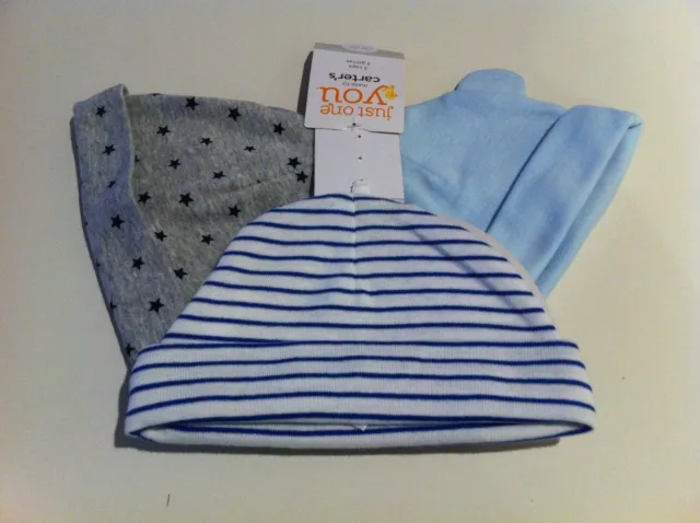 New Boys Just One You 3 Piece Caps Set by Carter's one size 0-3M