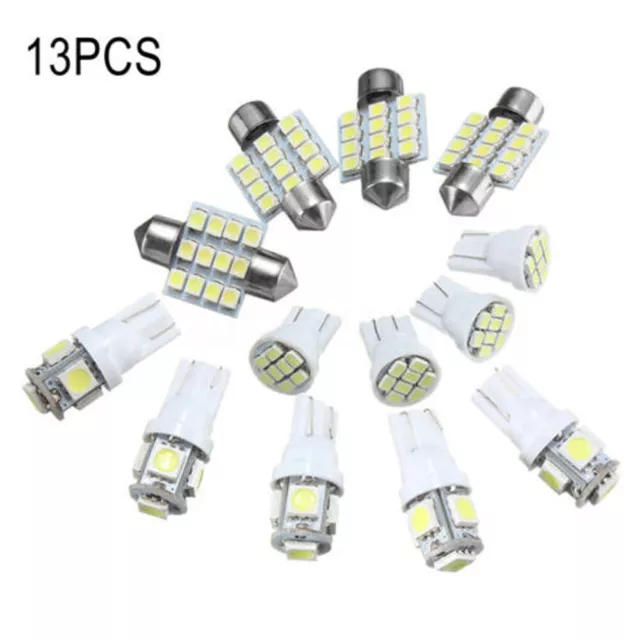 13X T10 LED 12V Light Festoon Interior Kit White Car Globe Bulb 31MM 8SMD Bright 2