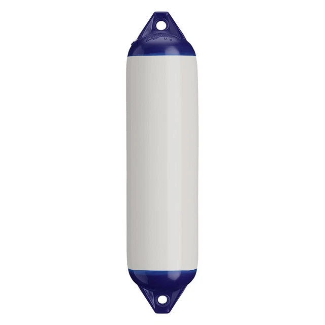 F-1 Series 6" D x 24" L White Twin Eye Cylindrical Inflatable Fender