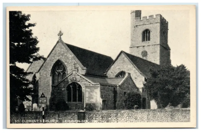 Postcard Leigh On Sea Essex St Clements Church