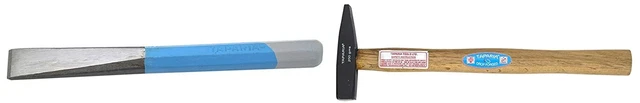 Acier (22MM) Coupe Bord Octogonale Burin & Machiniste Marteau avec Poignée Combo
