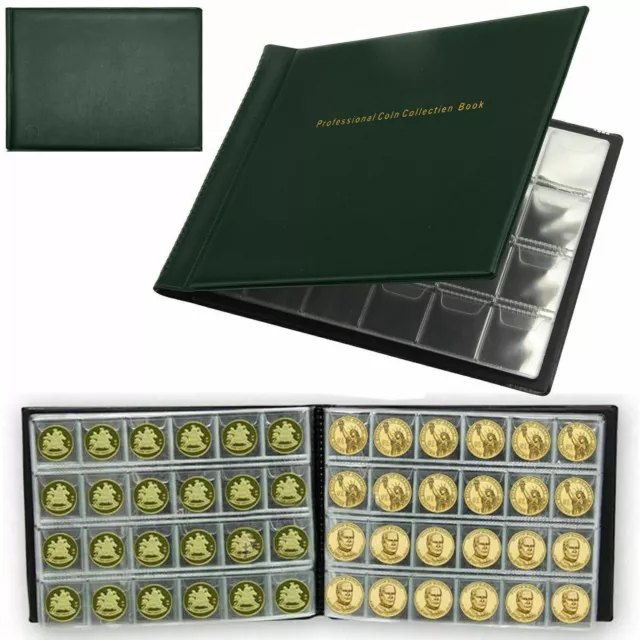 240 Coin Album Penny Money Storage Book Case Collection Collecting Holder Folder