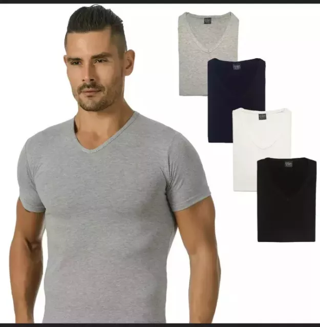 Maglia intima 4 pz UOMO COTONE CALDO SPEEDY  GIROCOLLO E COLLO A V