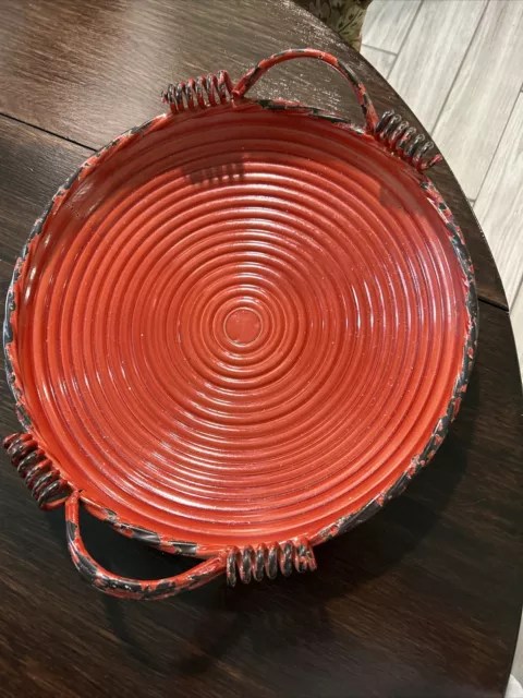 Shallow bowl, Metal, Red, African Design