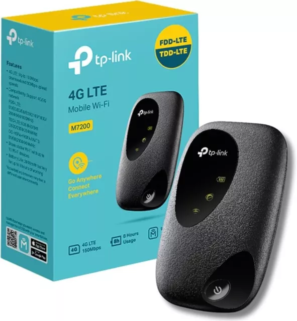 TP-Link M7200 Portable Unlocked 4G Mobile LTE MiFi Wifi Router - New & Sealed