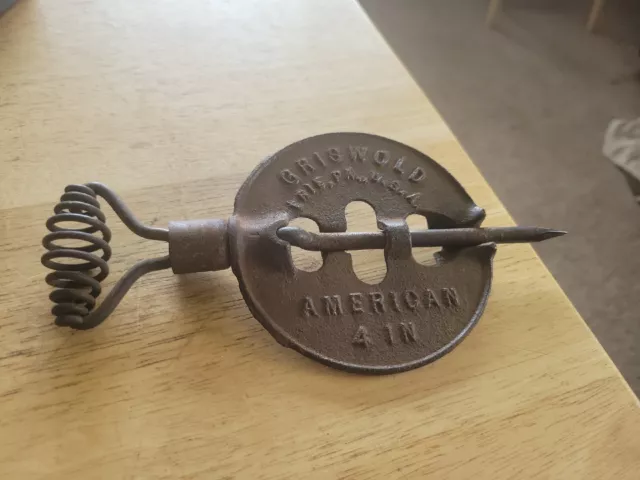 Griswold 4" Flue Damper Reversible Cast Iron Pat'd July 20, 1915 .