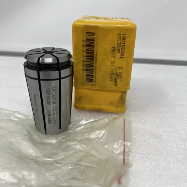 Kennametal Erickson 100TG0281 Collet, 1013800, .281” (7.14mm) New