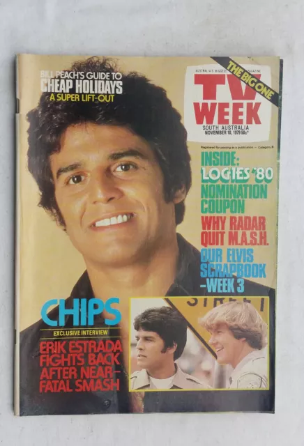 1979 TV Week Magazine Elvis Presley The Who Erik Estrada Radar O'Reilly