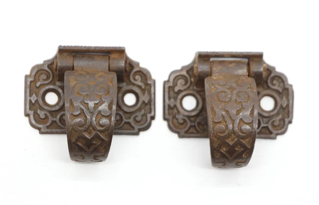 Pair of 1.875 in. Cast Iron Victorian Hinged Sash Lifts