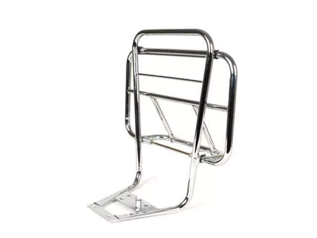 Rear Rack Vespa Chrome Luggage Carrier PX 125 50 200 LML 2T Folding Backrest