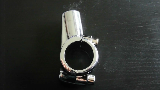 Spiegelschelle Mofa / Moped universal - M10x1,25 Halter RECHTSGEWINDE chrom 22mm