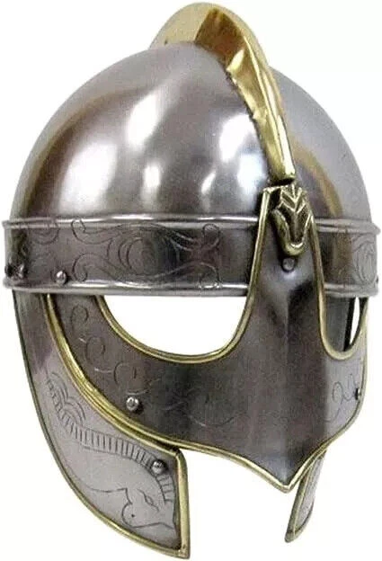 CASQUE MÉDIÉVAL ARMURE Croisé Chevalier Norman Viking Casque W / Cotte